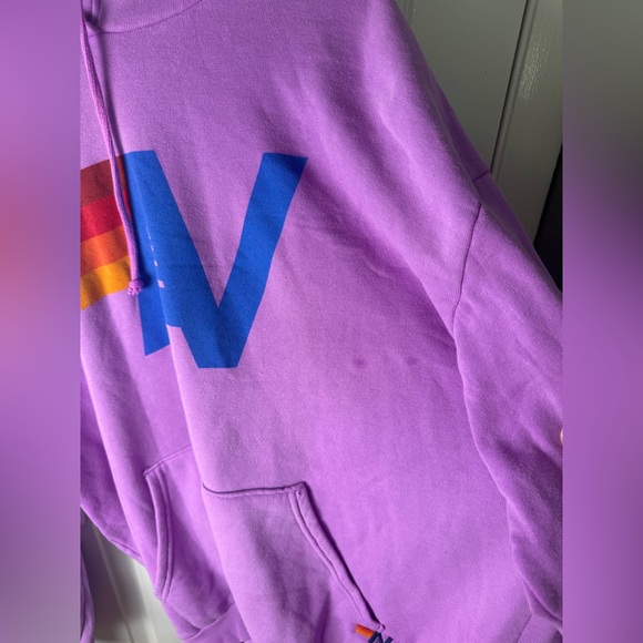 Aviator Nation Logo Hoodie in Neon Purple XL - Picture 3 of 6